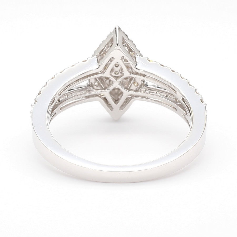 Natural Diamond Marquise Cluster Statement Ring