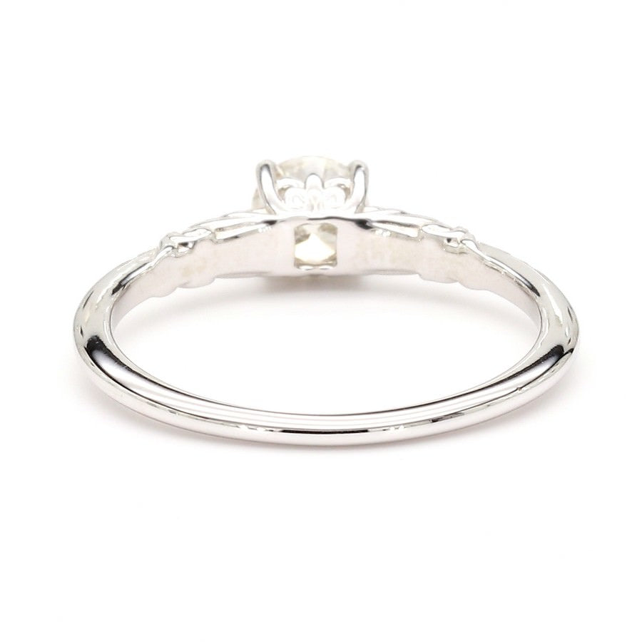 Natural Diamond Vine Solitaire Ring