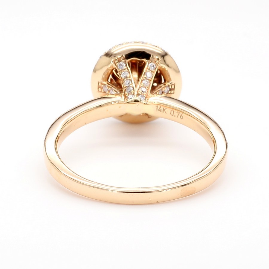 Natural Diamond Double-Halo Cluster Ring