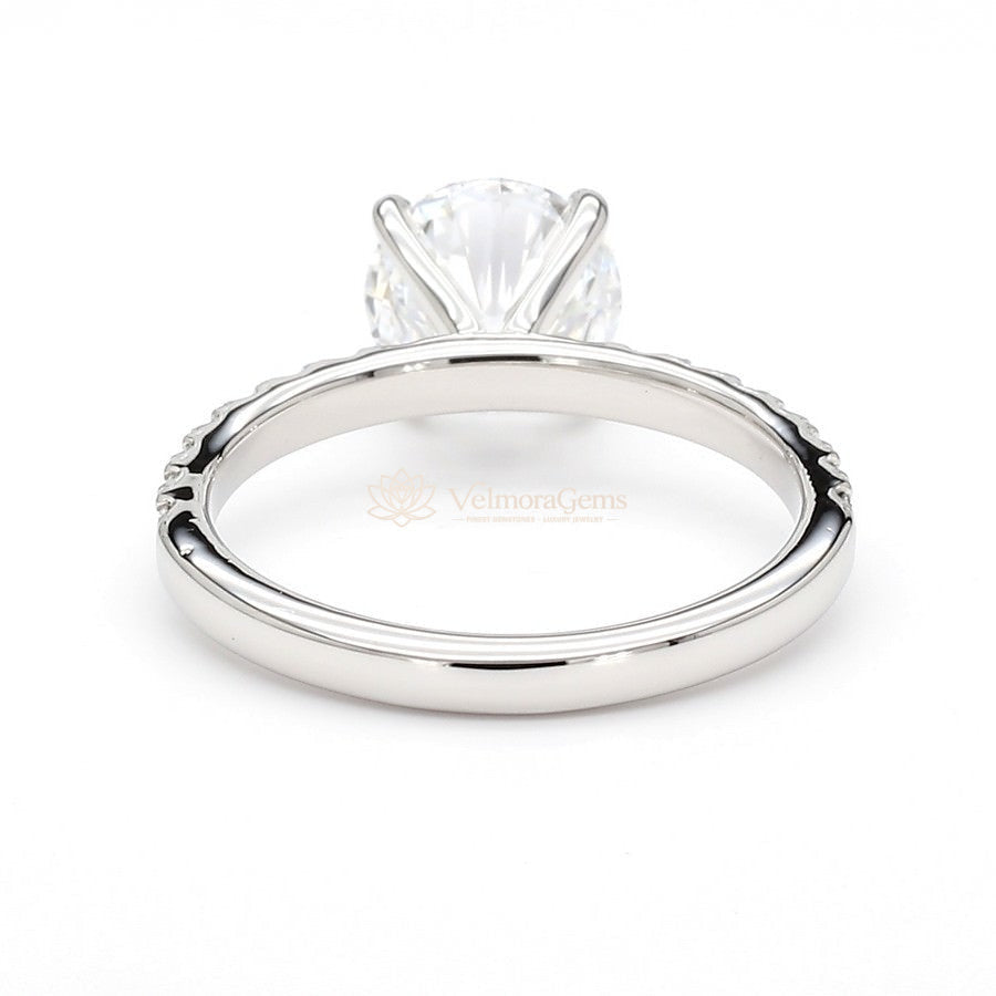 IGI Certified Lab-Created Diamond Round Pave Ring F VS)