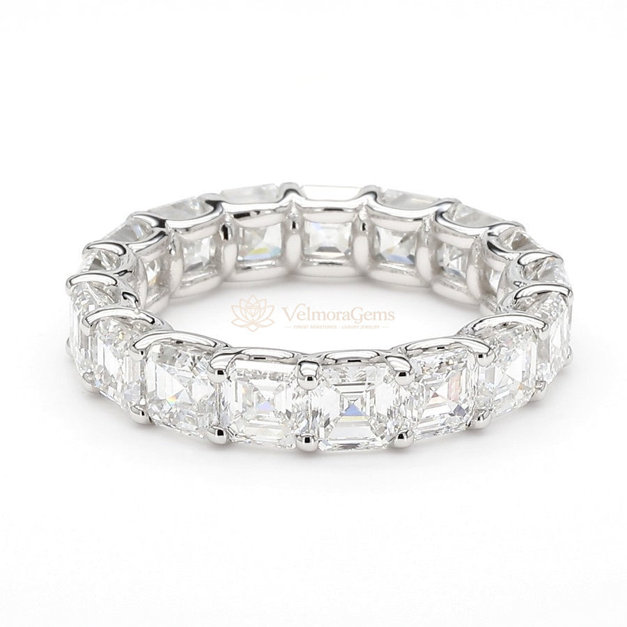 Asscher Lab-Created Diamond Eternity Band E-F VS)
