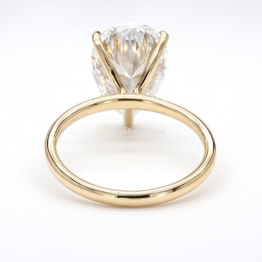 IGI Certified Lab-Created Diamond Pear Solitaire Ring F VS)