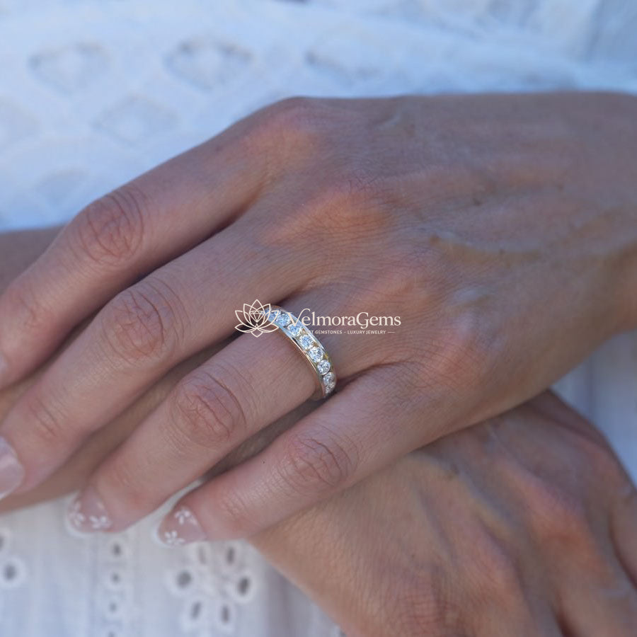 14K Yellow Gold Eternal Channel Set Ring