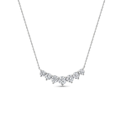 Natural Diamond Graduated 7-Stone Necklace F-G SI)