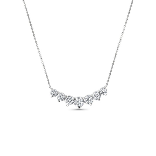 Natural Diamond Graduated 7-Stone Necklace F-G SI)