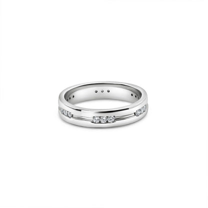 Trio Lab-Created Diamond 5mm Wedding Band F-G VS)