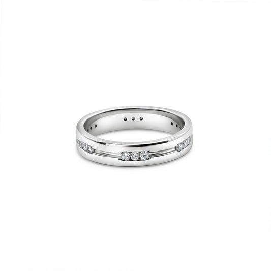 Trio Lab-Created Diamond 5mm Wedding Band F-G VS)
