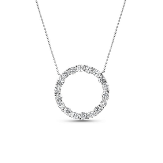 Unity Circle Necklace – Round & Oval Lab-Created Diamonds F-G VS)