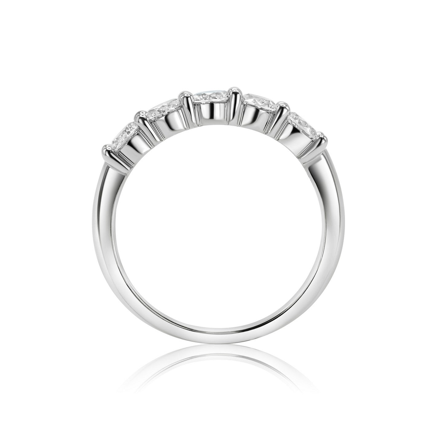 Natural Diamond 5 Stone Anniversary Ring F-G SI)