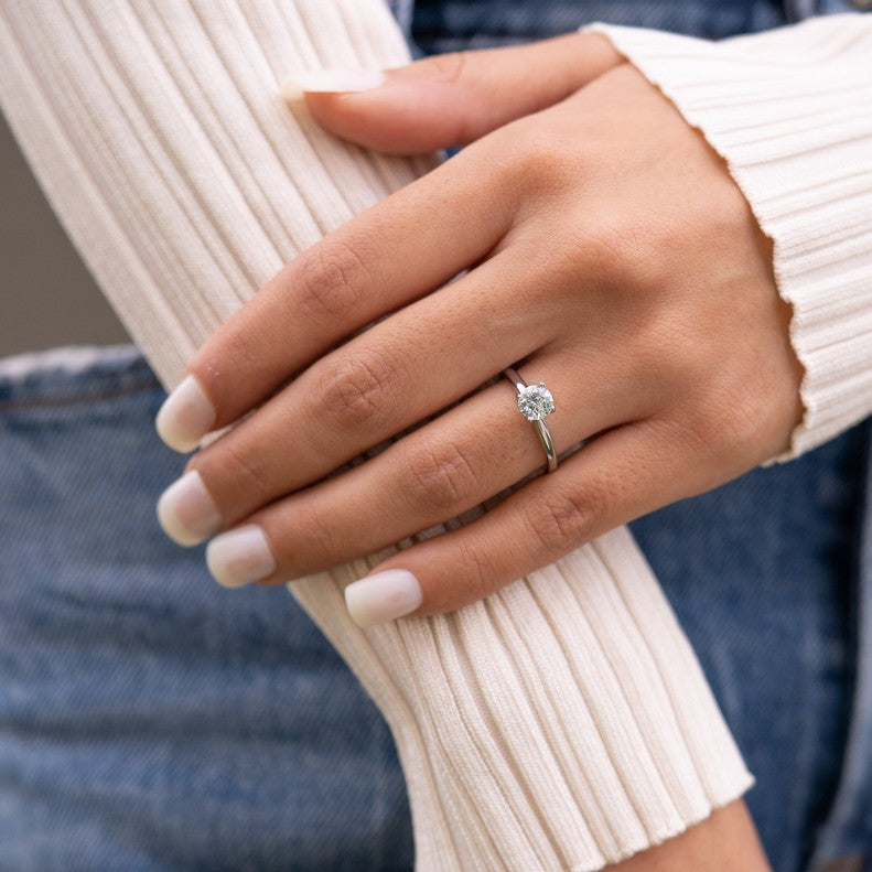 Natural Diamond Classic Solitaire Ring F-G SI)