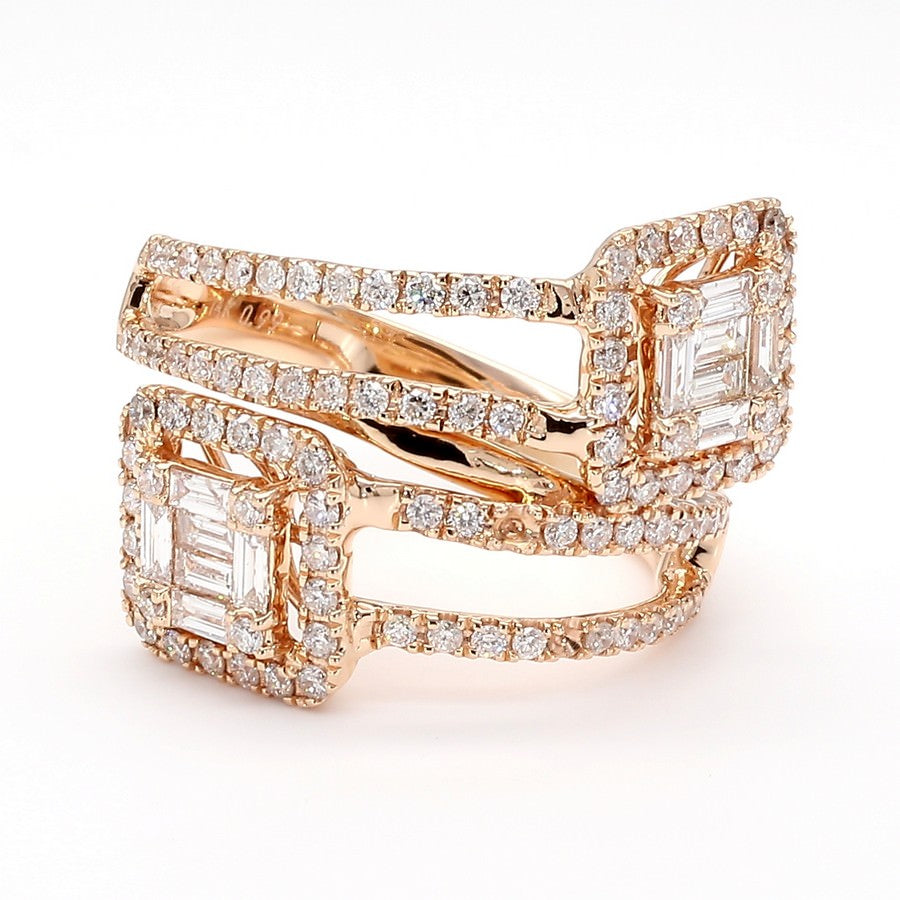 Natural Diamond Multi-Station Bypass Ring