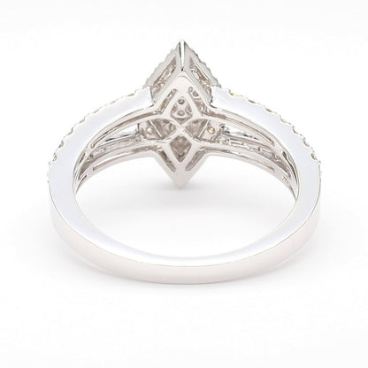 Natural Diamond Marquise Cluster Statement Ring