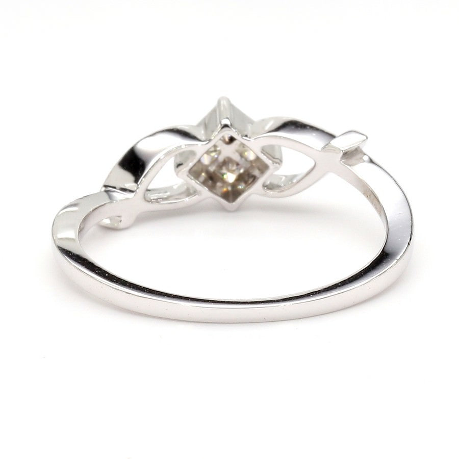 Natural Diamond Princess-Cut Quad Engagement Ring