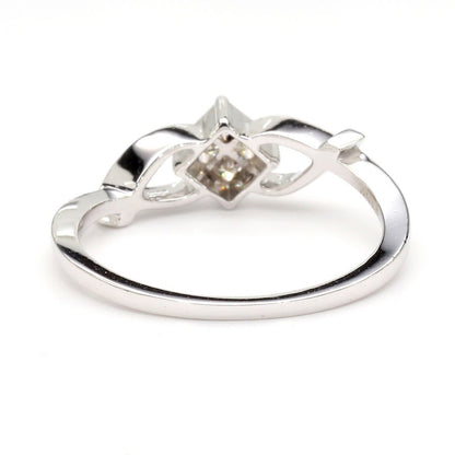 Natural Diamond Princess-Cut Quad Engagement Ring