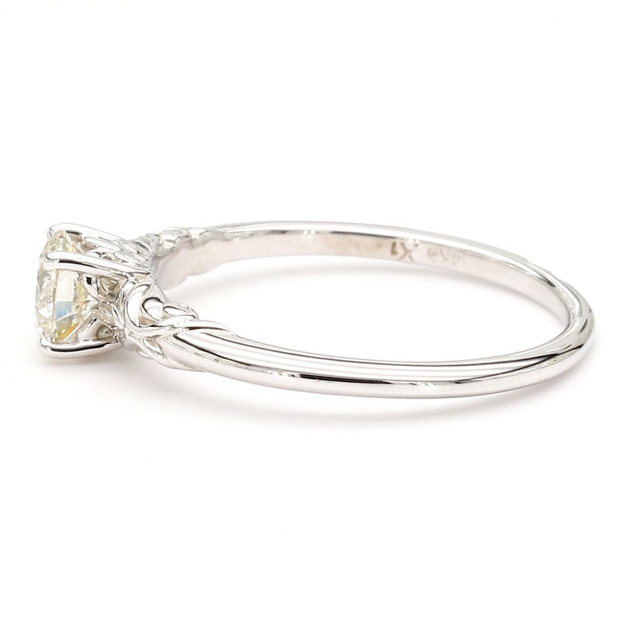 Natural Diamond Vine Solitaire Ring