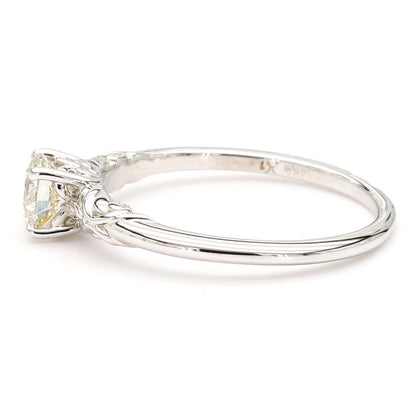Natural Diamond Vine Solitaire Ring