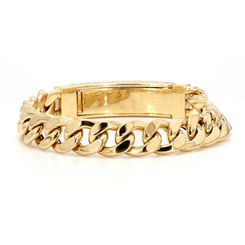 Natural Diamond Cuban ID Statement Bracelet