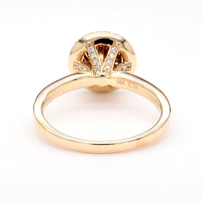 Natural Diamond Double-Halo Cluster Ring