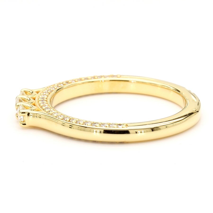 Natural Diamond Three-Stone Side-Pave Band