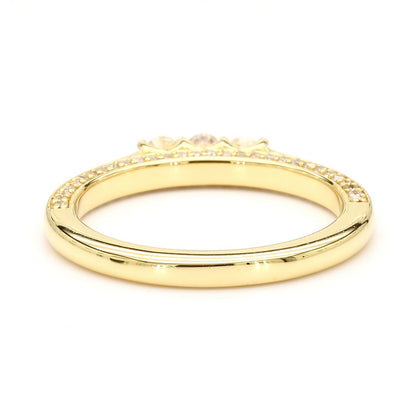 Natural Diamond Three-Stone Side-Pave Band