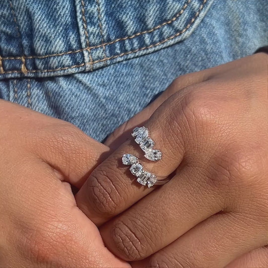 Lab-Created Diamond 8 Stone Multi-Shaped Ring F-G VS)