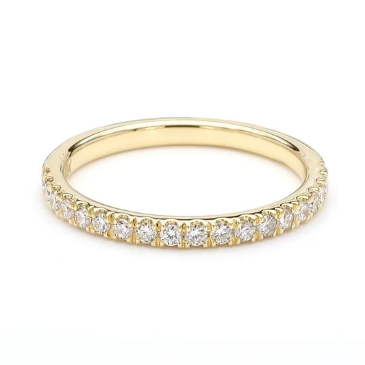 Lab-Created Diamond Halfway Pave Anniversary Band F-G VS)