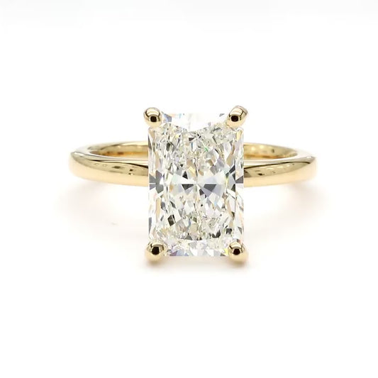 IGI Certified Lab-Created Diamond Radiant Solitaire Ring F VS)