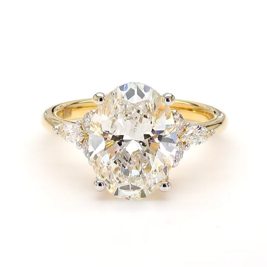 IGI Certified Lab-Created Diamond Aurelia Oval Engagement Ring F VS)