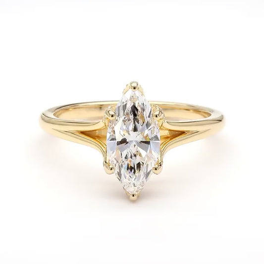 IGI Certified Lab-Created Diamond Marquise Elysian Ring F VS)
