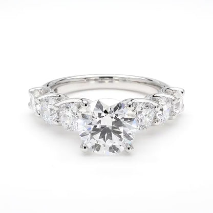 IGI Certified Lab-Created Diamond Round Starlit Crown Ring F VS)