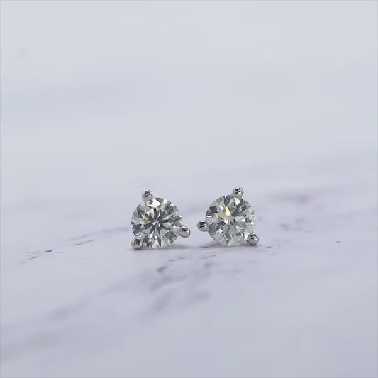 Everyday Essentials Duo – & Lab Diamond Stud Earrings (F-G SI)