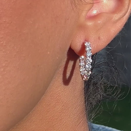 Lab-Created Diamond 15mm Huggie Earrings F-G VS)
