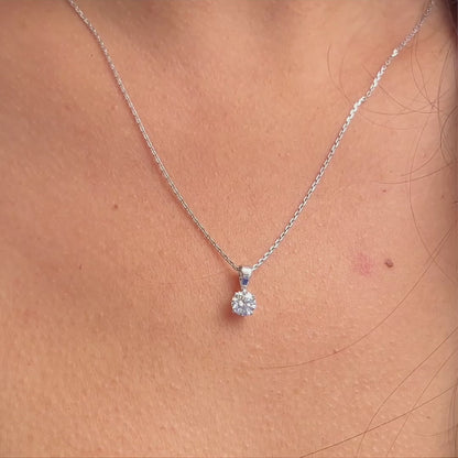 Round Pendant Duo – & Lab Diamond Solitaire Pendants (F-G SI)