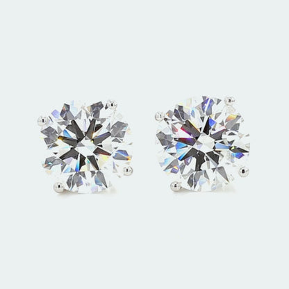 IGI Certified Lab-Created Diamond 4-Prong Guardianback Stud Earrings F VS)