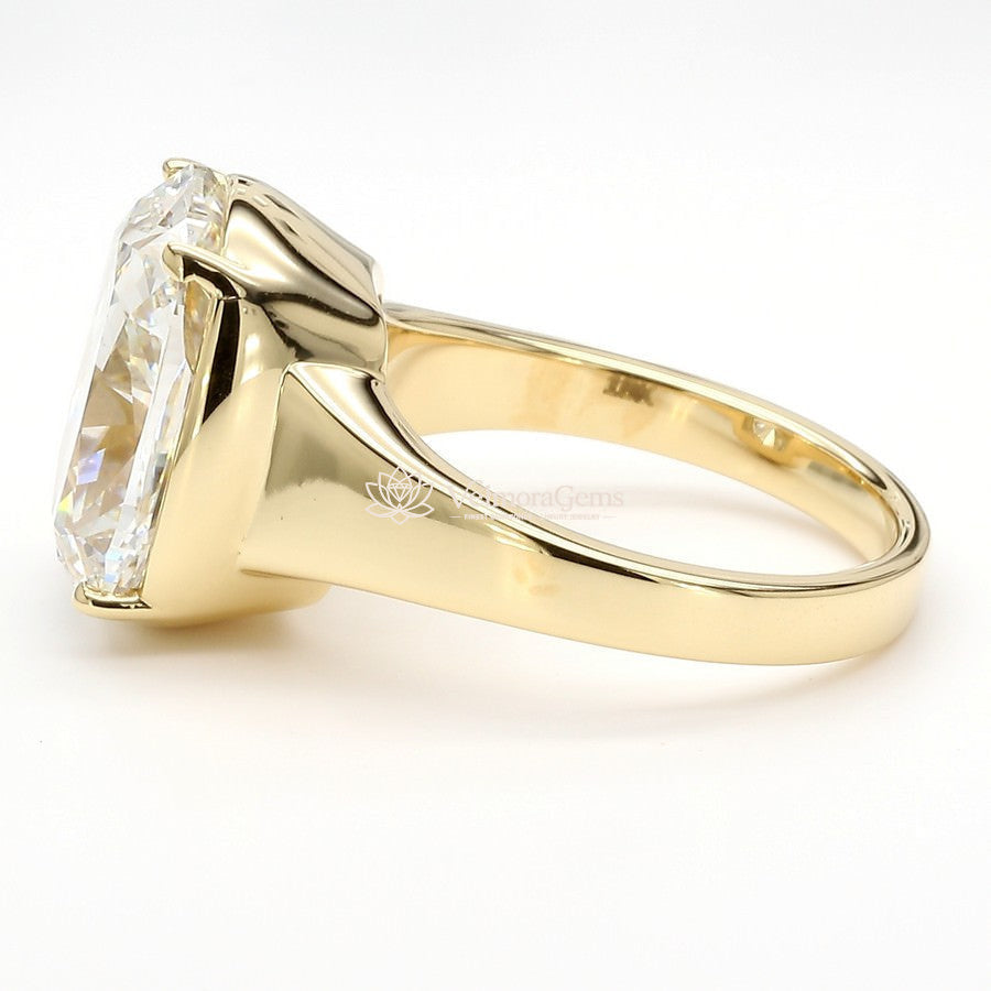 IGI Certified Lab-Created Diamond Cushion Full Bezel Ring F VS)
