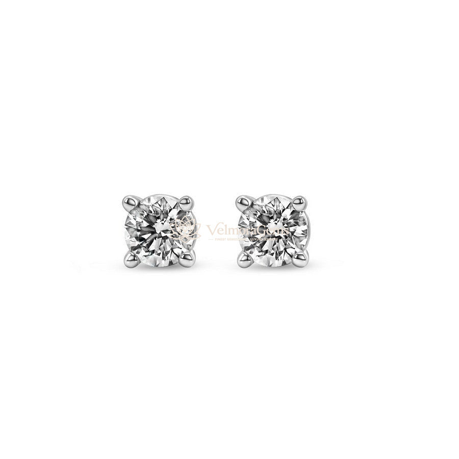Everyday Essentials Duo – & Lab Diamond Stud Earrings (F-G SI)