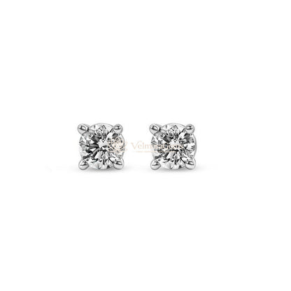 Everyday Essentials Duo – & Lab Diamond Stud Earrings (F-G SI)