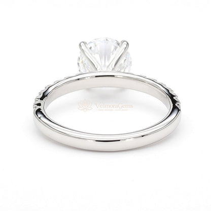 IGI Certified Lab-Created Diamond Round Pave Ring F VS)