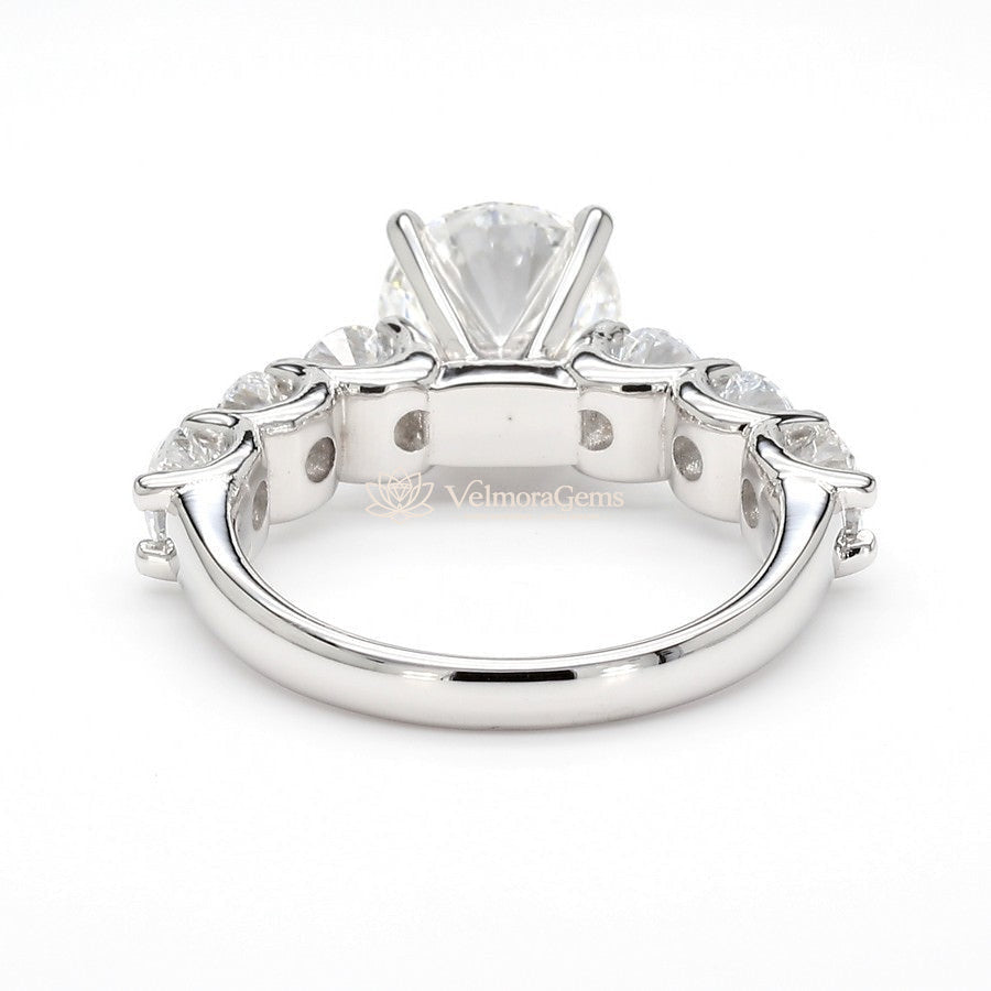 IGI Certified Lab-Created Diamond Round Starlit Crown Ring F VS)