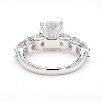 IGI Certified Lab-Created Diamond Round Starlit Crown Ring F VS)