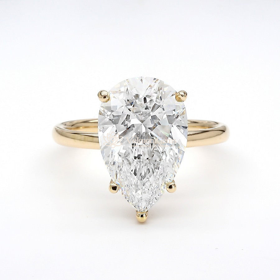 IGI Certified Lab-Created Diamond Pear Solitaire Ring F VS)