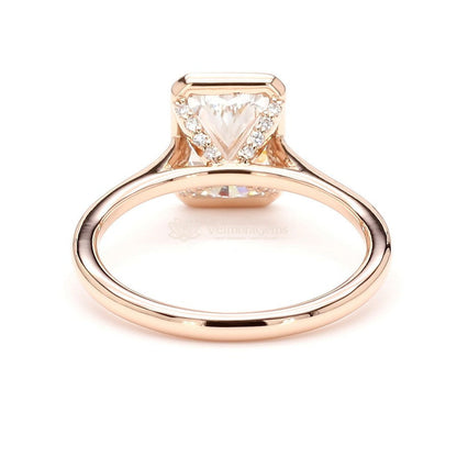 IGI Certified Lab-Created Diamond Radiant Bezel Ring F VS)