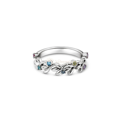 Multicolor Lab-Created Diamond Floral Ring VS)