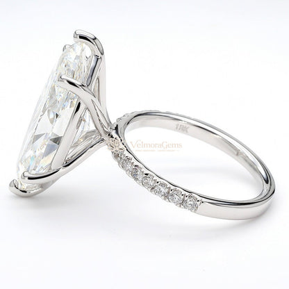 IGI Certified Lab-Created Diamond Marquise Pave Ring F VS)