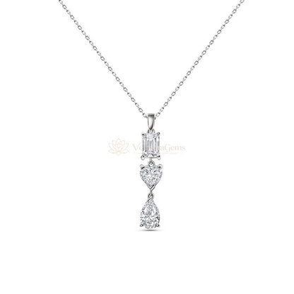 Lab-Created Diamond Forever Yours Drop Pendant E-F VS)