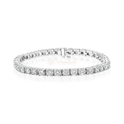 Lab-Created Round Diamond Tennis Bracelet F-G SI)