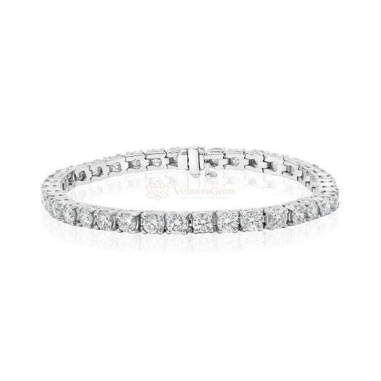 Lab-Created Round Diamond Tennis Bracelet F-G SI)