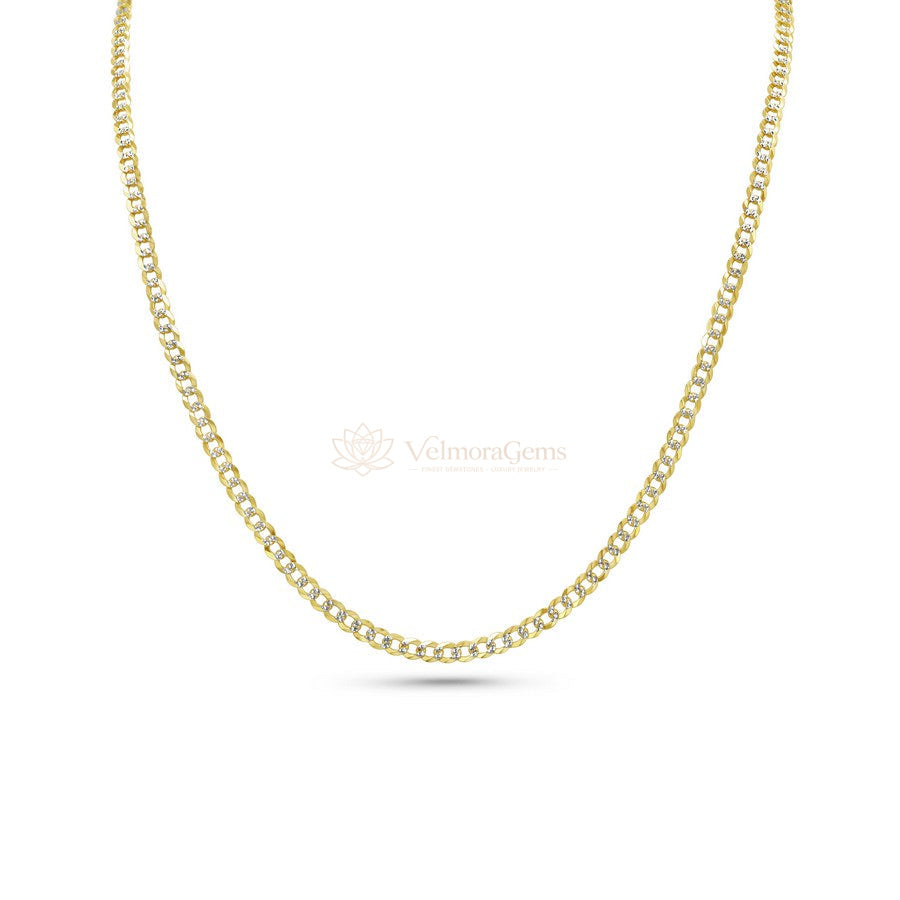 Diamond-Cut Curb Chain – 22 Inch