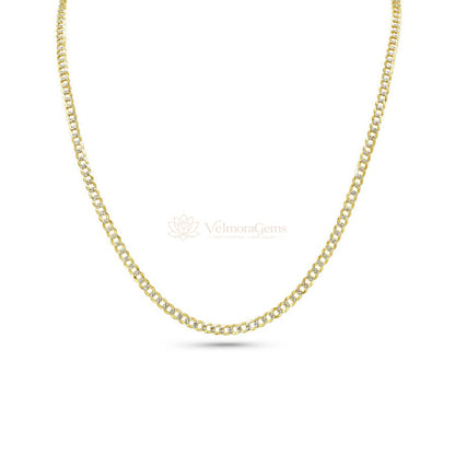 Diamond-Cut Curb Chain – 22 Inch