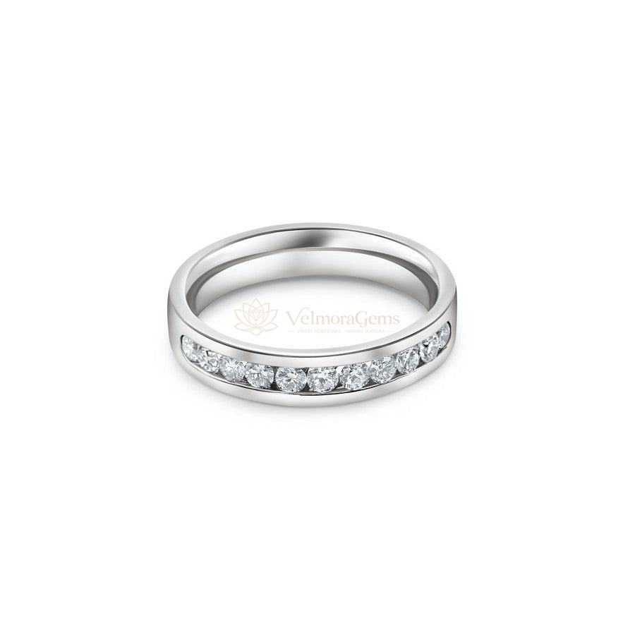 Men's Natural Diamond Half Eternity Channel Set Band F-G SI)